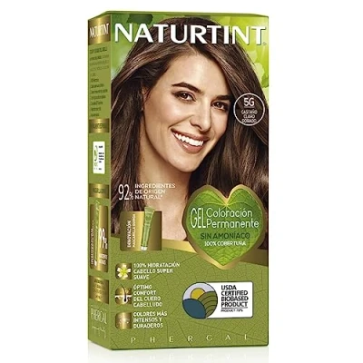 Abbildung von Naturtint Haarfarbe Oohne Ammoniak Hoher Anteil an natürlichen Inhaltsstoffen 5G. Leichte goldene Kastanie 170ml