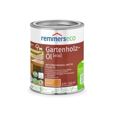 Abbildung von Remmers Gartenholz Öl [eco], douglasie intensiv, 0,75 Liter, Wetterbeständiges, mattes Öl, aussen und innen, optimal für Terassen &amp; Gartenmöbel, rutschhemmend