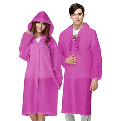 Abbildung von Vicloon Regenponcho, Regenponcho Einweg, 2 Stück Unisex Wiederverwendbar Transparent Regenmantel PEVA Tragbarer Wasserdicht Regencape Atmungsaktiv Regenjacke für Reisen, Wandern, Radfahren &amp; Camping