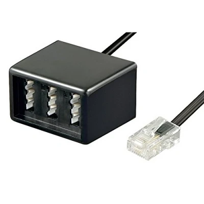 Abbildung von Goobay 69024 TAE Adapter, RJ45 Stecker (8P4C) &gt; 3x N/F/N, Buchse