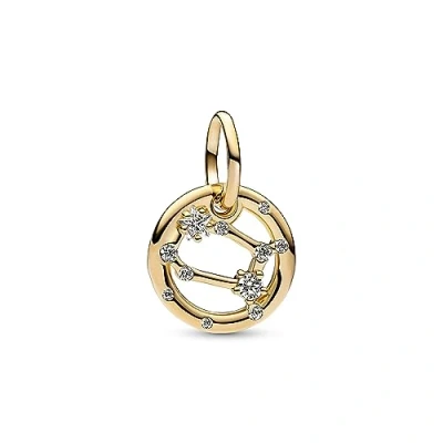 Abbildung von Pandora Gemini Zodiac Dangle Charm, Damen, Größe: One Size, Gold plated