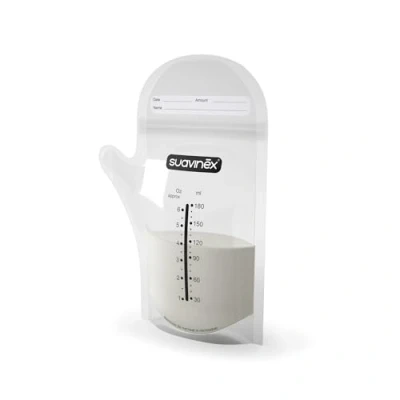 Abbildung von Suavinex Beutel Speicher Milch frequenzauswahl, weiß mit Ausgießer x 25