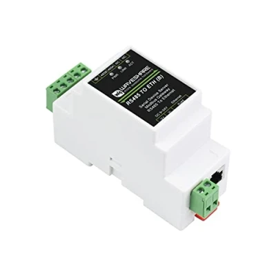 Abbildung von RS485 zu RJ45 Ethernet Konverter Industrieller Serieller Server TCP/IP Seriell Modul Unterstützt Modbus Gateway, MQTT/JSON und Multi Kommunikationsmodi, Rail Mount Unterstützung