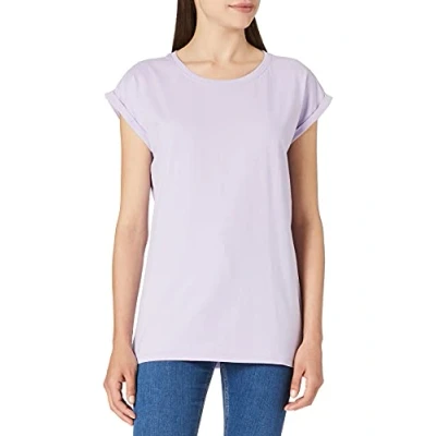 Abbildung von Build Your Brand Damen Ladies Extended Shoulder Tee T Shirt, Lilac, 5XL
