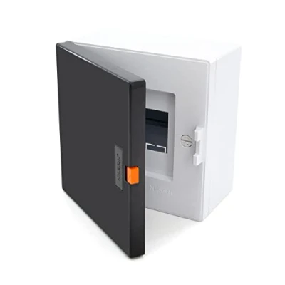Abbildung von Sicherungskasten Verteilerkasten Aufputz IP40 Kleinverteiler Verteiler 4 Module 1 Reihig mit Wasserwaage