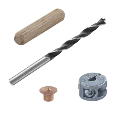 Abbildung von wolfcraft 2916000 Dübel Set 31 tlg. Ø6mm I zum Herstellen von Dübelverbindungen