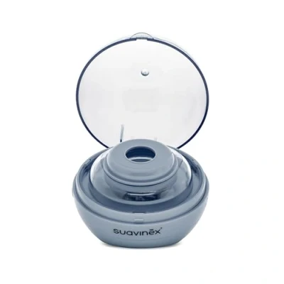 Abbildung von Suavinex, Tragbarer Schnuller Sterilisator mit UV Licht, entfernt 99% der Keime in 3 Minuten, batteriebetrieben oder USB, sicher, ohne Chemikalien, ideal für Reisen, Duccio blau