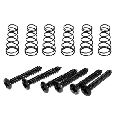 Abbildung von Domybest 6er Set Single Coil Tonabnehmer Schrauben für Stratocaster, Telecaster, Gitarren Schwarz
