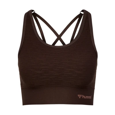 Abbildung von Hummel Focus Seamless Sportbh mit leichter Stützkraft, Damen, Größe: 34, Java