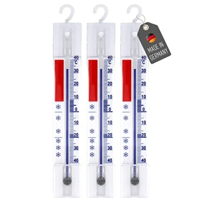 Abbildung von Lantelme 3 Stück Kühlschrankthermometer Set mit Haken zum Aufhängen Temperaturbereich +/ 40C Analoges Thermometer für Gefrierschrank, Kühlfach, Kühltheke und Kühlschrank zur Temperaturkontrolle