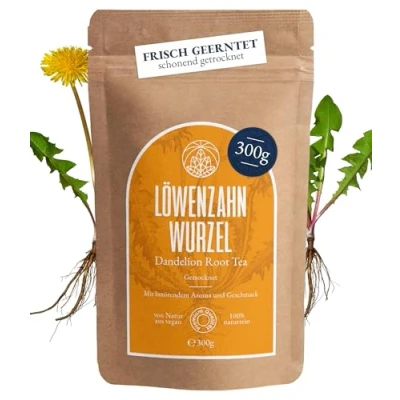 Abbildung von Löwenzahntee Monte Nativo (300 g) Löwenzahnwurzel schonend getrocknet zur jeder Zeit 100% rein und natürlich dandelion tea Löwenzahn Tee als Kräutertee oder Geschenk Früchtetee