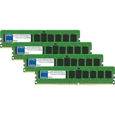 Abbildung von Global Memory 32 GB (4 x 8 GB) DDR4 2666 MHz PC4 21300 288 PIN ECC Registered DIMM (RDIMM) Arbeitsspeicher Kit für Server/Workstations/Motherboards Rank Chipkill)