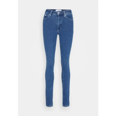 Abbildung von Calvin Klein Jeans HIGH RISE Skinny Fit, Damen, Größe: 24x34, Denim medium
