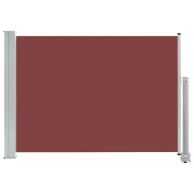 Abbildung von vidaXL Seitenmarkise Ausziehbar UV und Wasserbeständig Sonnenschutz Sichtschutz Windschutz Seitenrollo Markise Balkon Garten Terrasse 80x300cm Braun