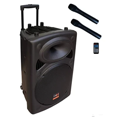 Abbildung von E Lektron EL38 M mobile Soundanlage Party Lautsprecher (Bluetooth, 450 W, Bluetooth 5.0 TWS, Talkover Funktion, Echo Effekt, Funkmikrofone)