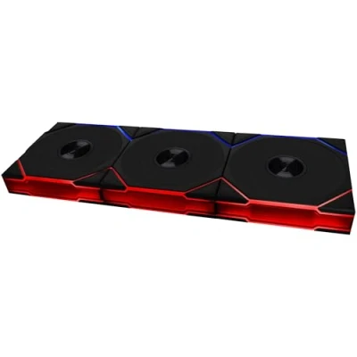 Abbildung von Lian Li UNI FAN TL Wireless PC Lüfter 120mm RGB 3er Pack Gaming Schwarz PWM 26 ARGB LEDs bis 2.600 U/min Stecksystem hoher Airflow Vibrationsarm Leise