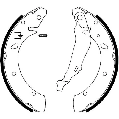 Abbildung von TEXTAR 91055200 Bremsbacken 229 42 mit Handbremshebel HONDA: Accord 6 Schrägheck