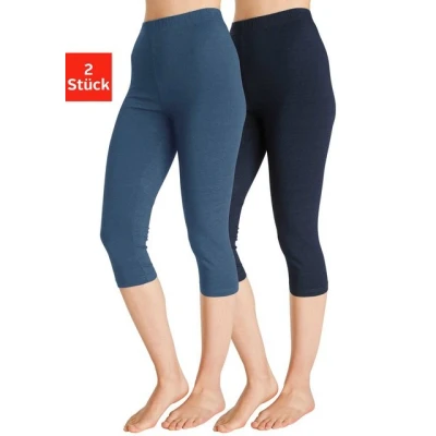 Abbildung von Vivance active Caprileggings, (2er Pack), mit Gummibund, Loungewear