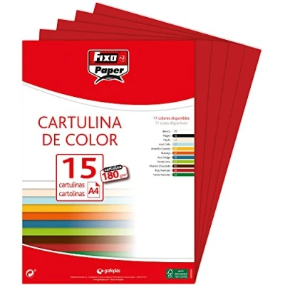 Abbildung von Fixo 11110656 Pack von 15 Karton, A4, Karminrot