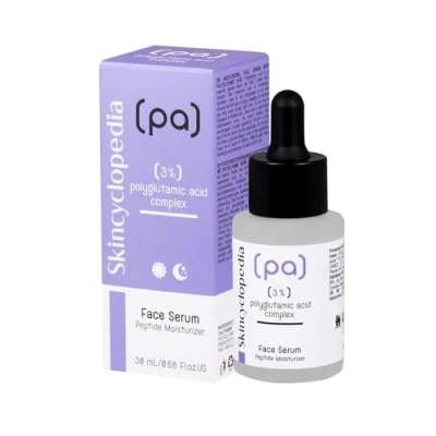 Abbildung von Skincyclopedia Peptide Serum, Anti Aging Gesichtsserum mit 3% Polyglutaminsäure, hochwirksame Gesichtspflege, wirkt der vorzeitigen Hautalterung entgegen, 30ml