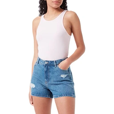 Abbildung von ONLY Onljagger LIFE MOM Jeans Shorts Medium blue denim, Damen, Größe: Medium, denim