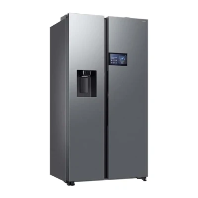 Abbildung von Samsung RS90F65EDTEF Side by Kühl Gefrierkombination, AI Kühlschrank mit Gefrierfach, 178 cm, 621 l, Eis /Wasserspender Wassertank, Home, Voice Control, Edelstahl Look