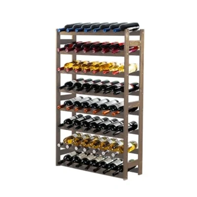 Abbildung von PROREGAL Weinregal PINOTWINE HxBxT 118x72x25cm 56 Flaschen Massives Kiefernholz Braun geölt Weinhalter Weinständer Flaschenständer Flaschenregal Holzregal
