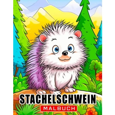 Abbildung von Stachelschwein Malbuch: Entspannen Sie sich und entfesseln Ihre Kreativität mit 30 Ausmalbildern für alle Altersgruppen, perfekt als Geschenke zum Geburtstag oder zu jedem besonderen Anlass.