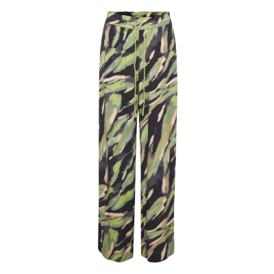 Abbildung von Fransa Frkaiya Stoffhose, Damen, Größe: Small, Forest shade mix f