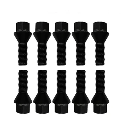 Abbildung von 10 Radschrauben Radbolzen schwarz Kegelbund M14x1,5 28mm