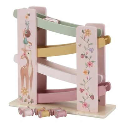 Abbildung von Little Dutch 7355 FSC Holz Kugelbahn Auto Rennbahn Fairy Garden rosa
