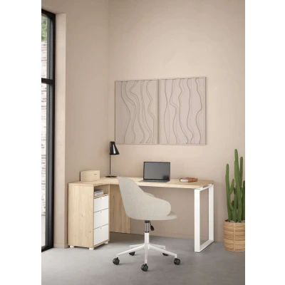 Abbildung von Home affaire Eckschreibtisch &quot;Arbeitstisch, Sekretär, Bürotisch, Stauraum, Computertisch,&quot;, 3 Schubladen integriert und 1 offenes Fach, Breite 150 cm