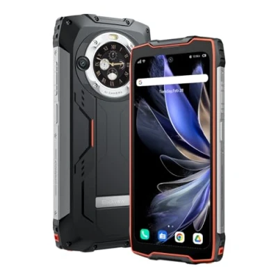 Abbildung von Blackview BV9300 PRO Outdoor Handy ohne Vertrag (100LM Taschenlampe), 16GB+256GB, 15080mAh Akku, 6.7&#039;&#039; 120Hz 2.3K Display, 64MP Kamera, IP68 Android 13 Wasserdichtes Smartphone, GPS NFC Orange