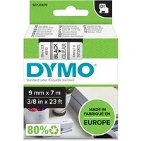 Abbildung von Dymo 40910 (S0720670) (9 mm) Schwarz bis transparent Tape
