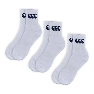 Abbildung von Canterbury Unisex Crew 3 Pack Socken, weiß/marineblau, S