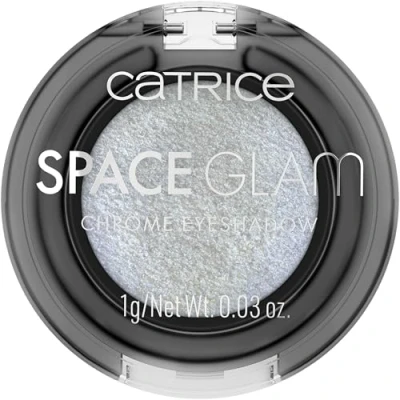 Abbildung von Catrice Space Glam Chrome Eyeshadow, Lidschatten, Nr. 040, Silber, langanhaltend, Expressergebnis, hochpigmentiert, vegan, ohne Mikroplastikpartikel, Nanopartikel frei, Parfüm, 1er Pack (1g)