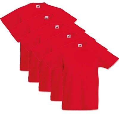 Abbildung von Fruit of the Loom Childrens Valueweight T Shirt 5 Pack