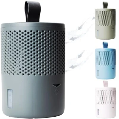 Abbildung von AbsoDry Duo Family Luftentfeuchter Wohnung ohne Strom für beste Luftqualität Raumentfeuchter Keller, Badezimmer, Schlafzimmer gegen Schimmel Entfeuchter Dehumidifier Grau