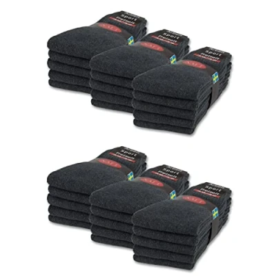 Abbildung von sockenkauf24 10 20 30 Paar Sportsocken Tennissocken Arbeitssocken Herren &amp; Damen Socken Baumwolle (47 50, Anthrazit)