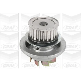Abbildung von GRAF PA409 Wasserpumpe 21 mit Dichtring mechanisch Stahlblech 62,3 für Zahnriementrieb OPEL: Astra F CC, Calibra A, Vectra A Limousine