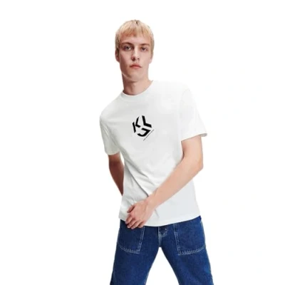 Abbildung von Karl Lagerfeld Jeans Regular Monogram TEE Unisex Tshirt print, Größe: Medium, White