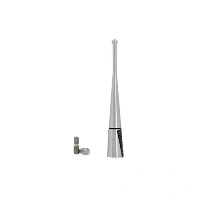 Abbildung von Cartrend 10503 Universal Kurzstab Dachantenne Autoantennen Adapter Autoradio Aluminium 10 cm Antennenstab Antenne Silber