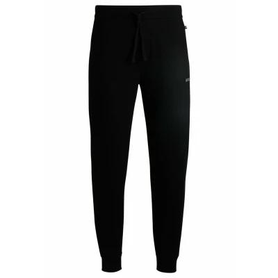 Abbildung von BOSS Waffle CUFF Nachtwäsche Hose, Herren, Größe: Large, Black one