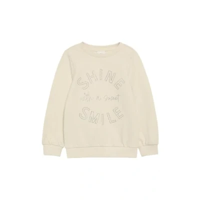 Abbildung von s.Oliver Wärmendes Sweatshirt mit Schmucksteinen helles Sand 140