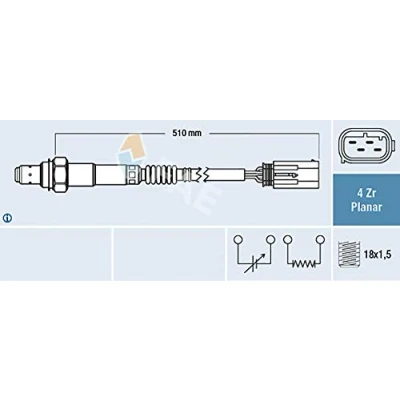 Abbildung von FAE 77428 Lambdasonde nach Katalysator Diagnosesonde LAND ROVER: Freelander I SUV, SUV Cabrio
