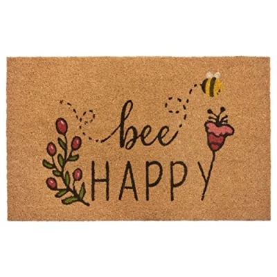 Abbildung von HANSE Home Fußmatte Bee Happy, rechteckig, Höhe: 15 mm, Kokos, Schmutzfangmatte, Outdoor, Rutschfest, Innen, Kokosmatte, Flur