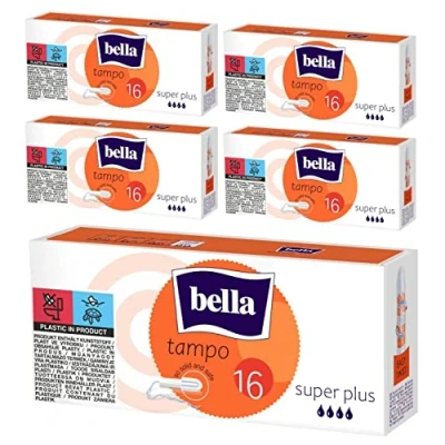 Abbildung von bella Tampo Tampons Super Plus: Plus mit Easy Twist System, 5er Pack (5 x 16 Stück), perfekt für Anfängerinnen