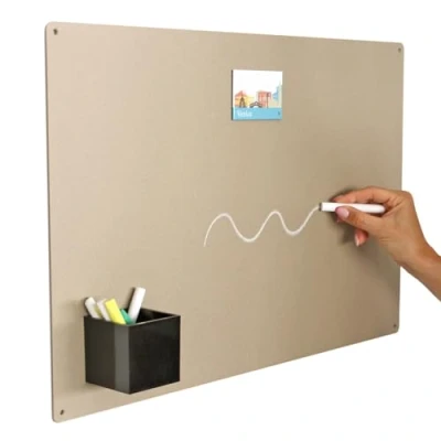 Abbildung von KalaMitica Magnettafel Kreidetafel Magnetisch, Magnetpinnwand für jede Art von Magneten Beige 56x38 cm