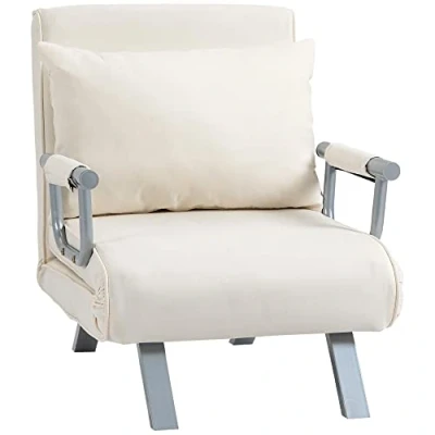 Abbildung von 3 in 1 Schlafsofa mit Armlehne Schlafsessel Klappbett Chaiselongue