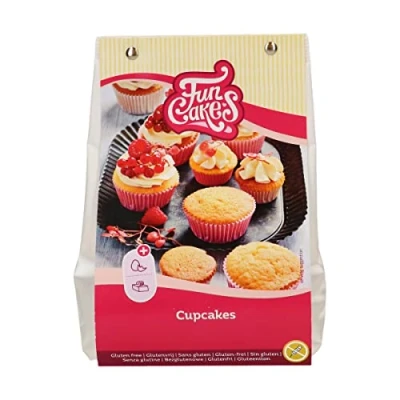 Abbildung von FunCakes Mix für Cupcakes, Glutenfrei: Einfach zu verwenden, perfekt gleichmäßige Mini Cupcakes oder Loaf Cakes, Vanillegeschmack, Konditorqualität, Halal zertifiziert, 500g